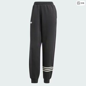 adidas Originals Black Jogger Sweatpants – White 3-Stripe (Women’s)